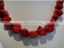 wholesale 18" 12-15mm red original coral beads necklace