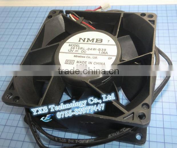 3615RL-04W-B39 DC12V 1.06A Cooling fan 9CM 3wire fan 92*92*38MM