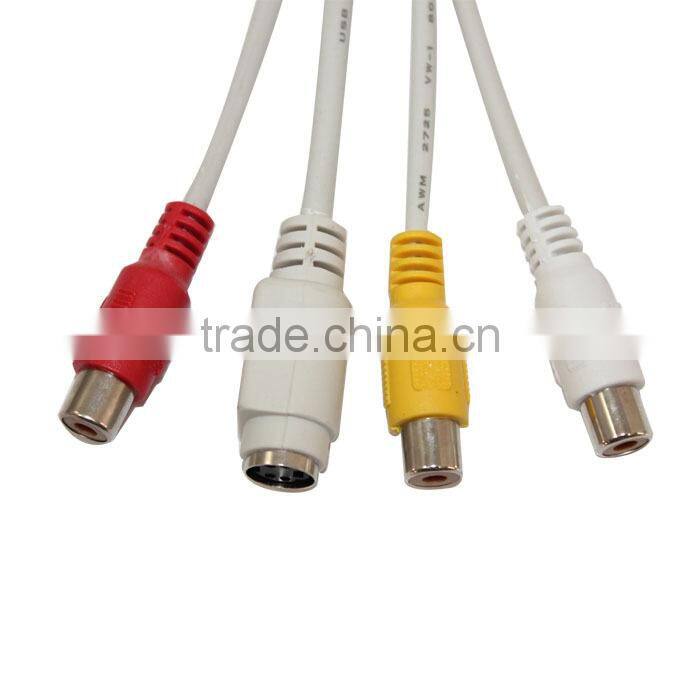 TSJ0001 VGA to S-Video AV RCA TV Converter Cable Adapter with 2 Audio cable