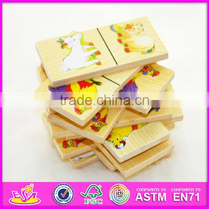 2016 top fashion educational wooden kids domino toy WJ278168
