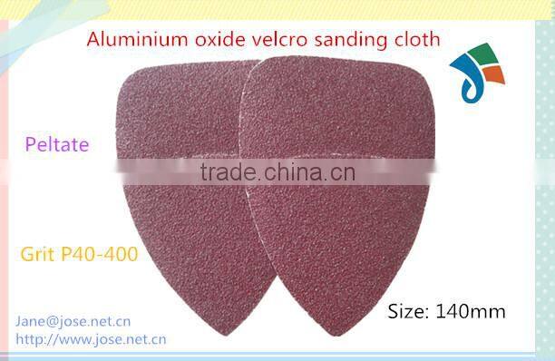Peltate aluminium oxide abrasive cloth