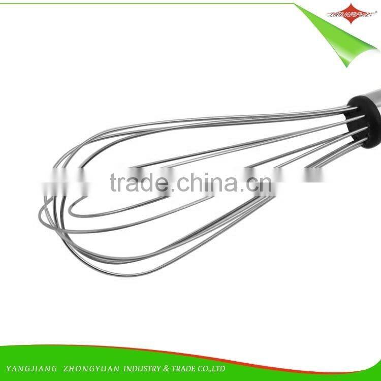 ZY-C1052 9"Food grade FDA Wholesale stainless steel whisk eggbeater