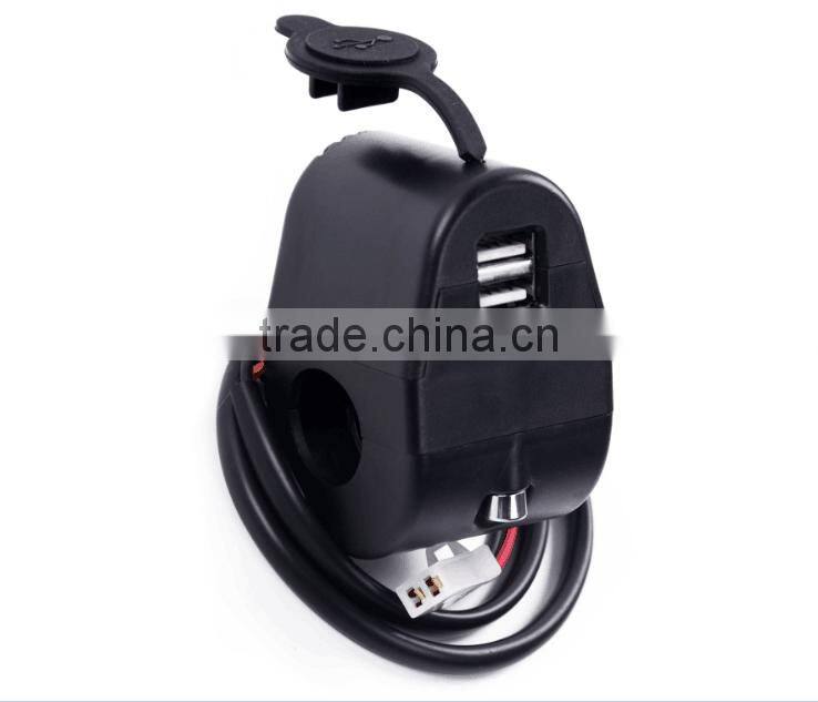 Handlebar Charging System Waterproof Dual USB Charger Socket