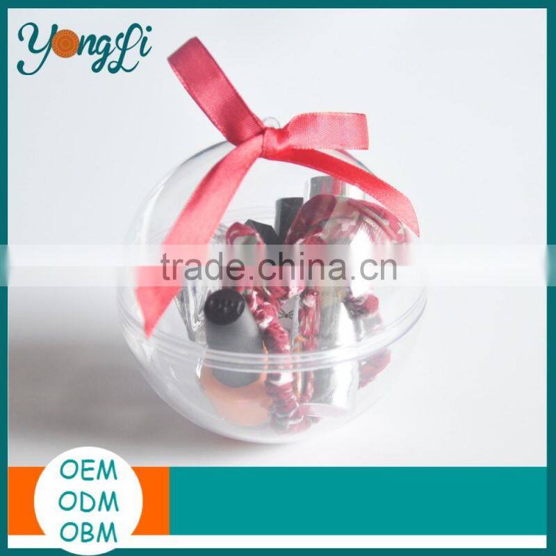 Transparent Hanging Flat Bottom Plastic Christmas Baubles Box