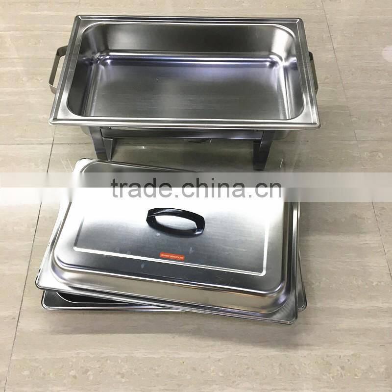 Lihong factory stainless steel mirror surface hot food warmer buffet server/chafing dish/chafer/buffet server