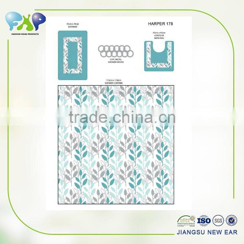 15pcs PRINTED bathroom set