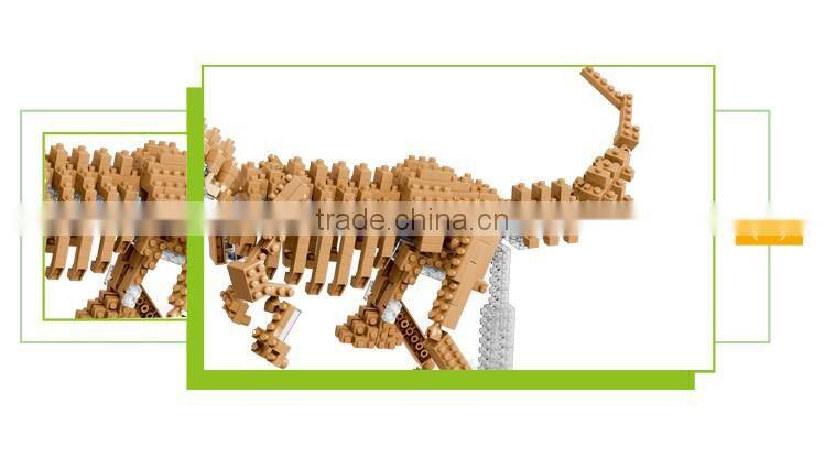 Best sale DIY toys building blocks animal bone 3d dinosaur puzzle