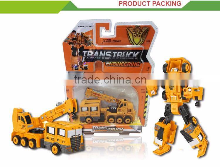 Top selling kids play deformation model heavy truck alloy wheel