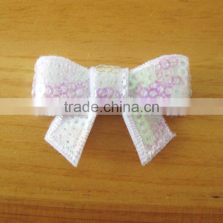 sequin bow flower clip for kids hair accessories