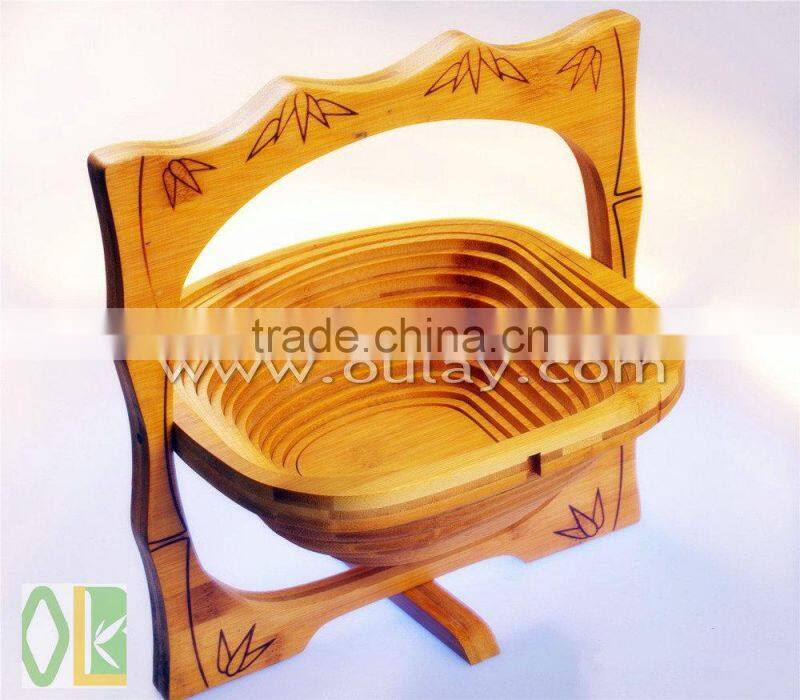 Animal shape bamboo folding fruit basket