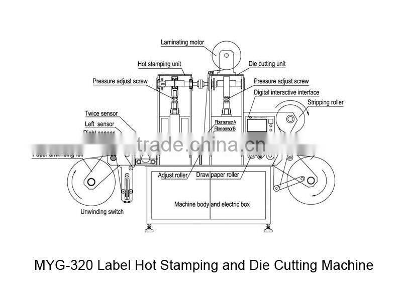 MYG 320 Model Automatic Label Hot Foil Stamping and Die Cutting Machine