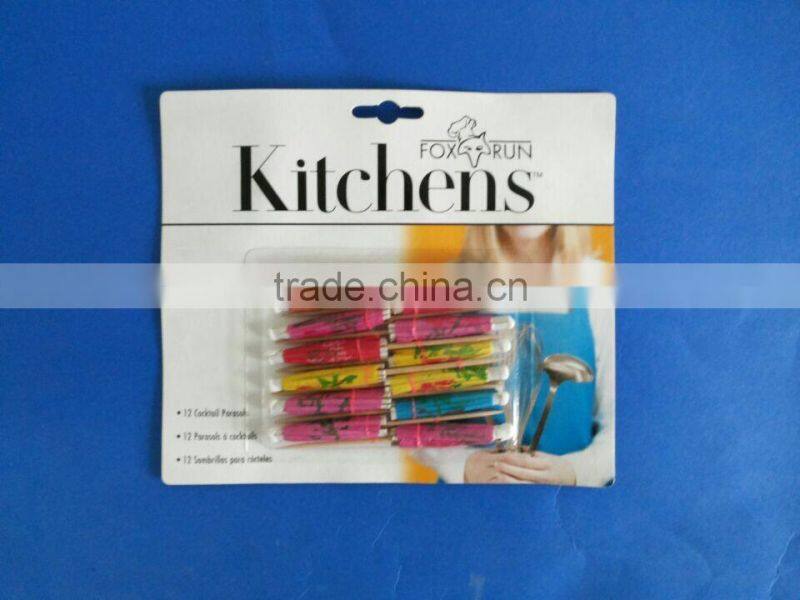 Party decorative Chinese bamboo cocktail flag pick
