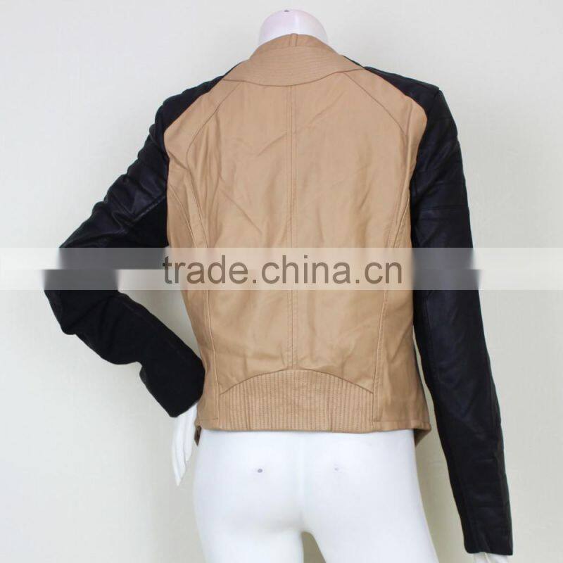 High Quality Washed Beauty PU Jackets Women Jacket
