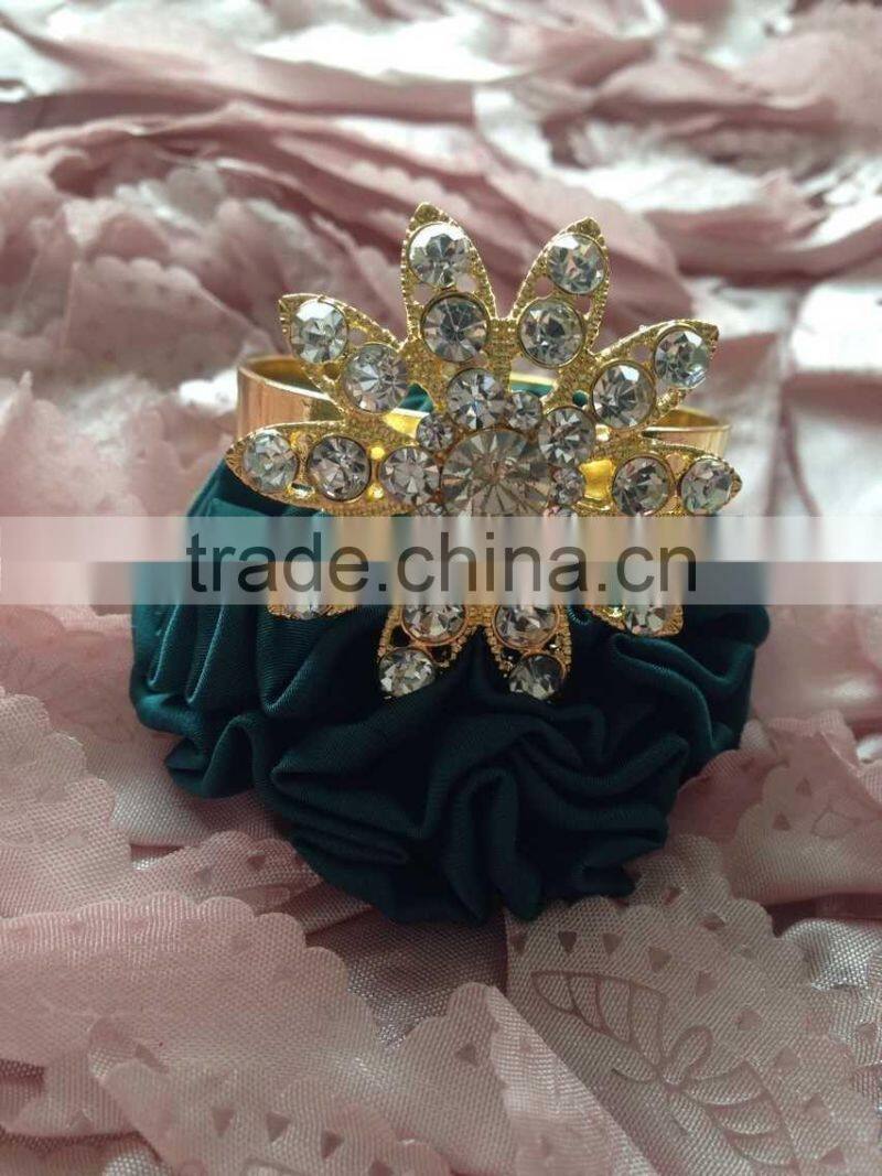 Gold Diamond Big Flower Shape Napkin Ring