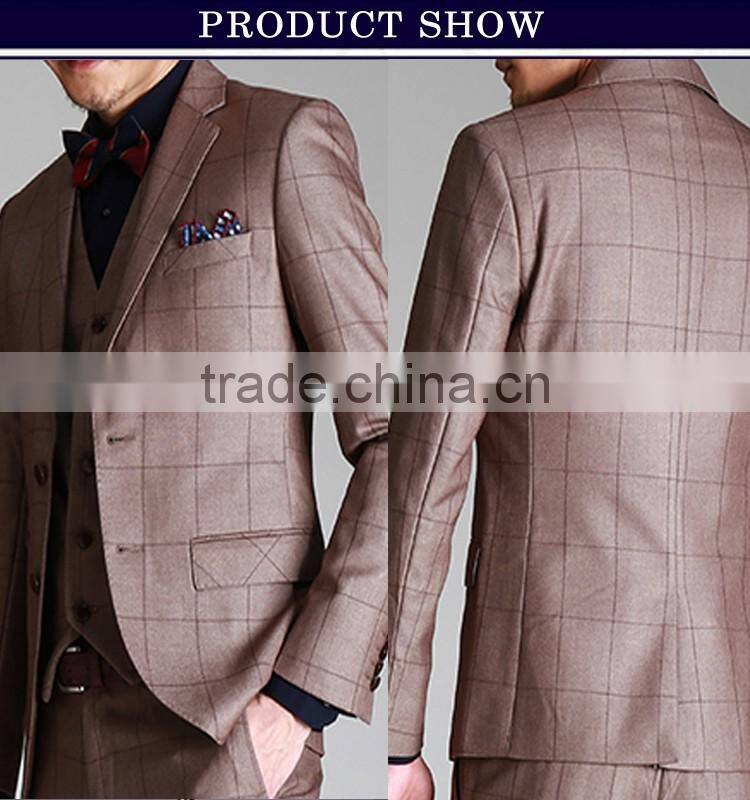 2017 hot sale latest pant coat picture men formal suits with stripe fabric
