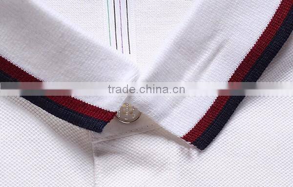 100% polo t-shirt design color combination mens polo collar striped t shirt