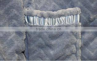 Women Jacquare Coral Fleece Ladies Long Bathrobes