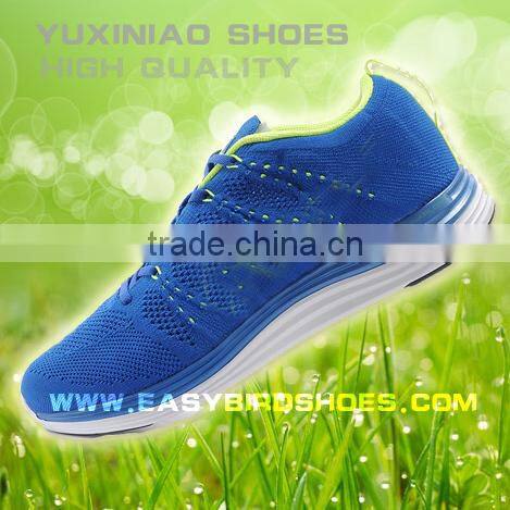2015 adult trainning shoe sport brand name, fashion fly fabric running shoe for male, spring tennis shoe for female