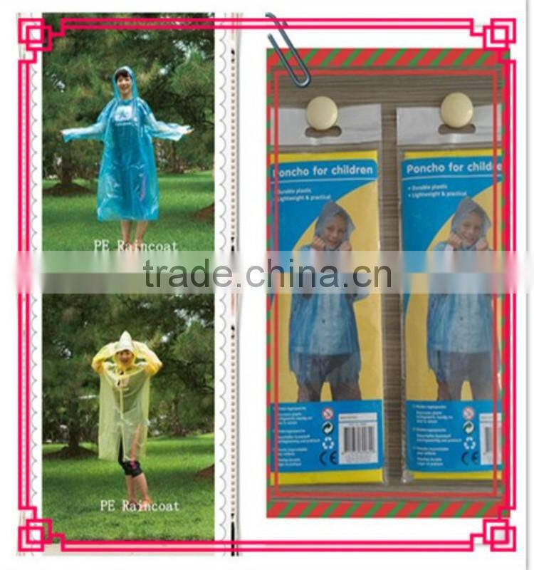 Cheap PE Semitransparent Poncho Raincoat