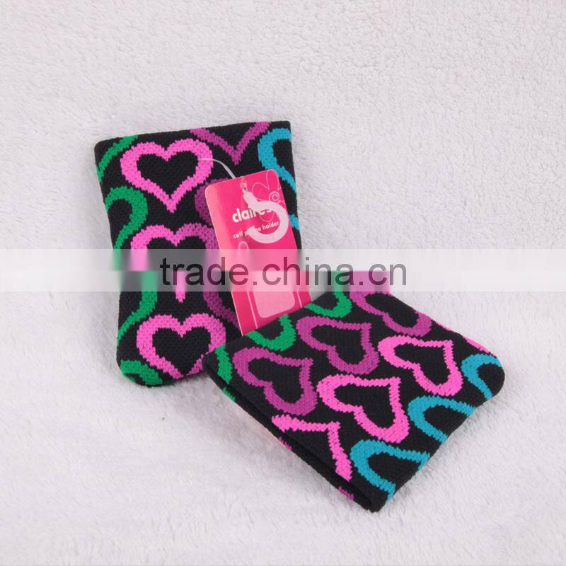 Nylon cotton cell phone mobile sock with logo