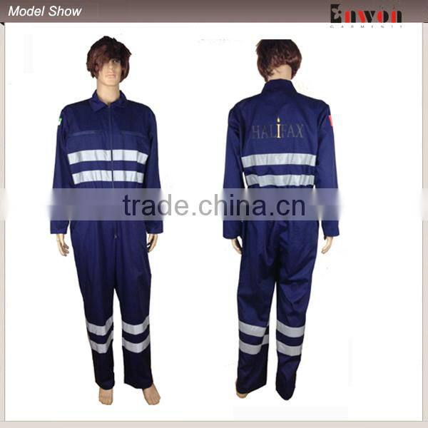 Breathable Cotton Coverall With Reflective Tape