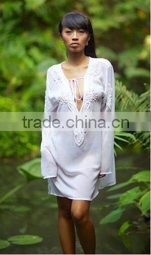 beach kaftan with sequence