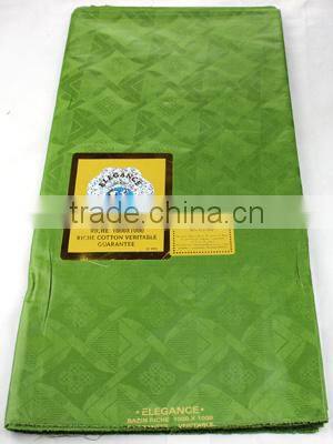 Nigeria Green Color African Bazin Clothes,Bazin Fabric BZ0012