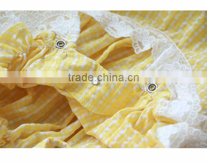 Hot Selling Boutique Seersucker Fabric Baby Girl Romper