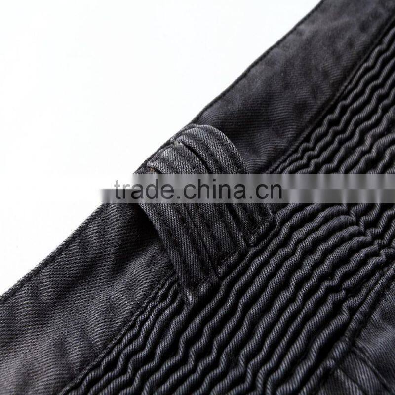 new men's fashion brand jeans male personality folds comfortable hotsale biker jeans