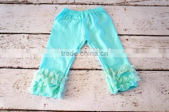 Casual Children Clothing Baby Leggings Wholesale Kids Cotton Pants Baby Ruffles Icing Legging