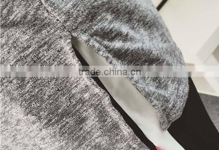 Cartoon embroidery pocket spring dress loose cotton long sleeve T-shirt