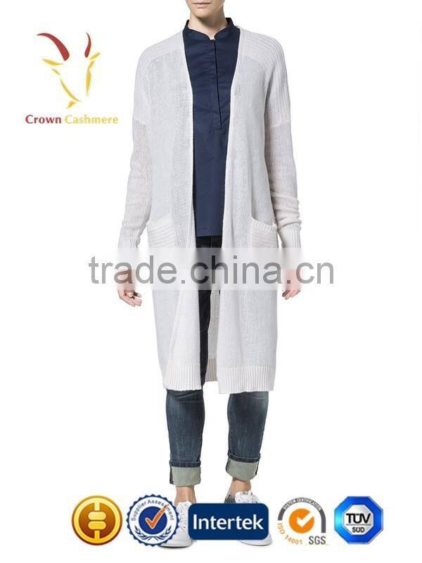 White Long Womens Cardigan in China