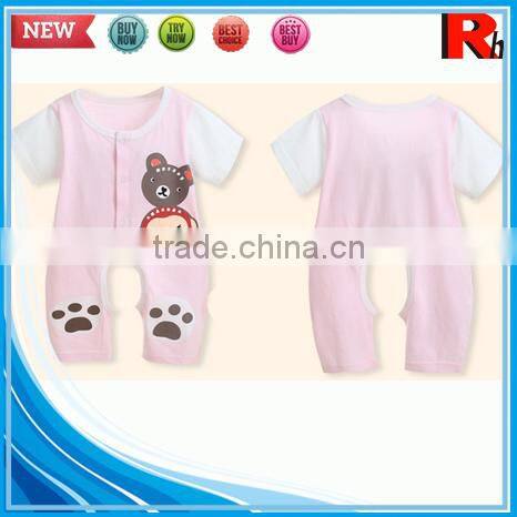 China alibaba short sleeve printing cotton funny cute design pretty organic price wholesale baby clothes
