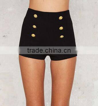 EY0580P Custom Fashion Design Your Own High Waisted Shorts Women