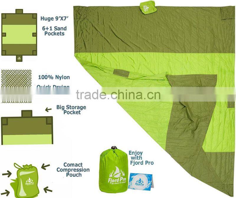 Manufactory wholesale custom picnic nylon mat, waterproof moving blanket