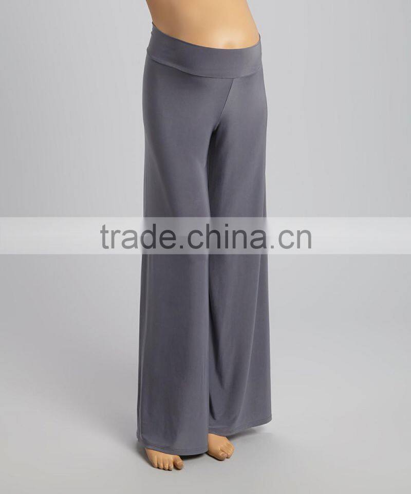 New Style Maternity Trousers With Gray Mid-Belly Maternity Palazzo Pants Fashion Women Clothes WP80817-6