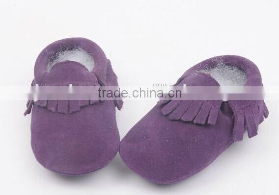 High quality suede leather moccains for baby, prewalk leather moccains