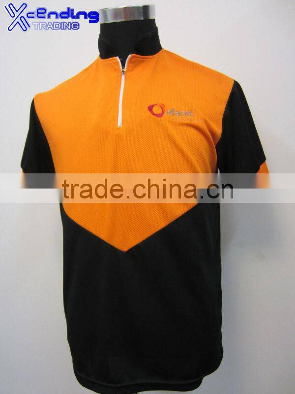 Customized dry fit printed t-shirts mandarin collar