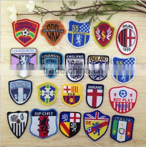 Fashion Football Team Logo Custom Iron On Embroidery Clothing Patches