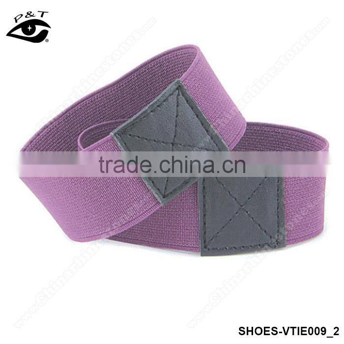 3CM width Elastic ribbon for shoe high heel shoe lace for lady colorful shoe lace