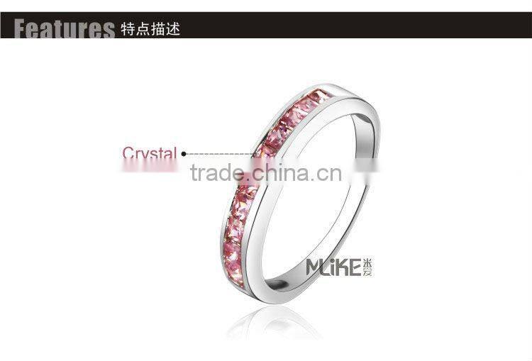 Crystal 925 Sterling silver ring M4003