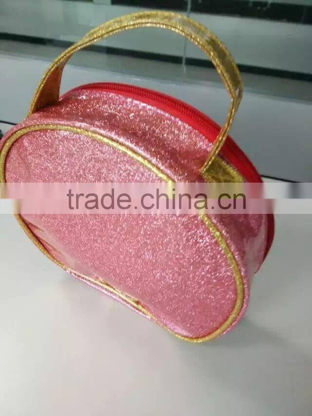 2 years warrantee soft handfeeling and shinning design glitter pvc gift bag material