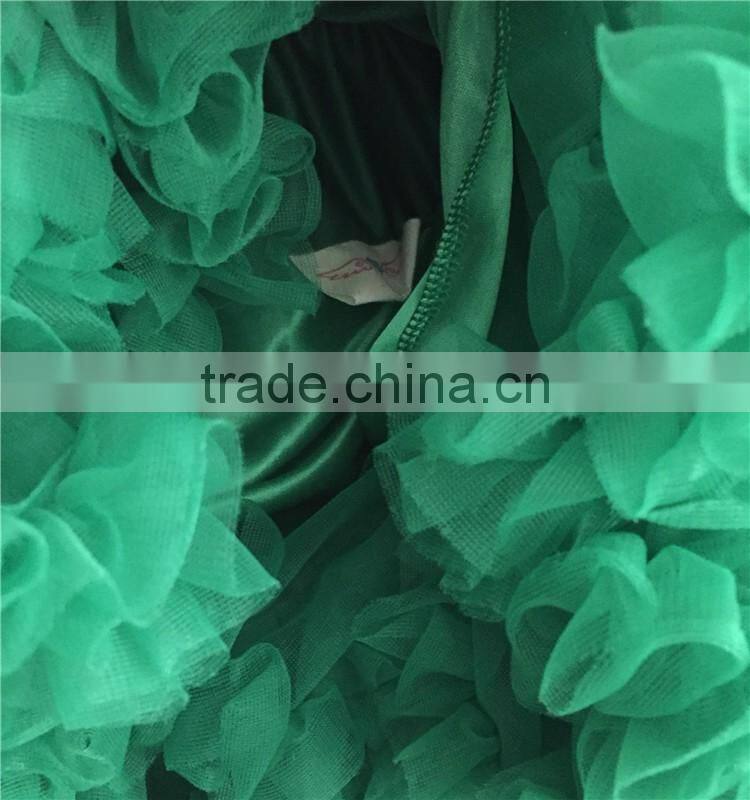 MOQ 1PCS green ruffle skirts