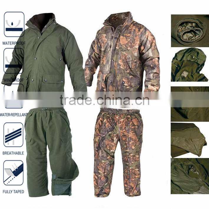 Green Waterproof Extreme Winter Hunting Clothes for men