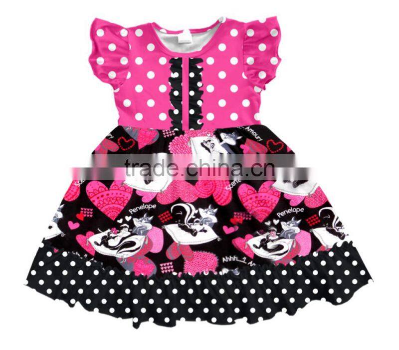 2017wholesale Halloween girls clothing pumpkin Halloween girls dress