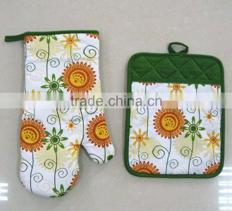 Heat Resistant Promotional Pot Mitt 100% Cotton Pot Holder For Kitchen