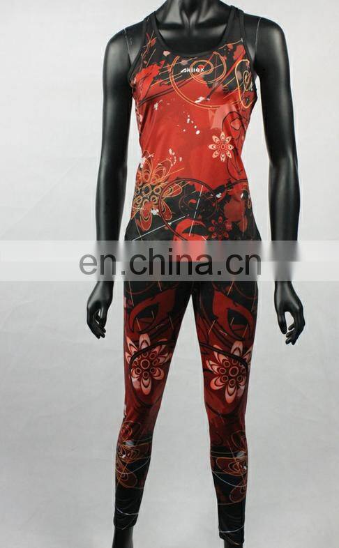 customized sexy slim fit top quality running wear