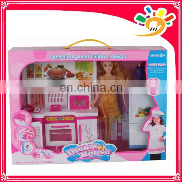 New design doll,beautiful girl doll with tableware set toy