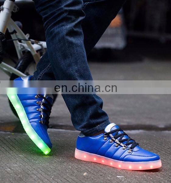 Wholesale men leisure shoes colorful glowing shoes lights up led luminous shoes mens