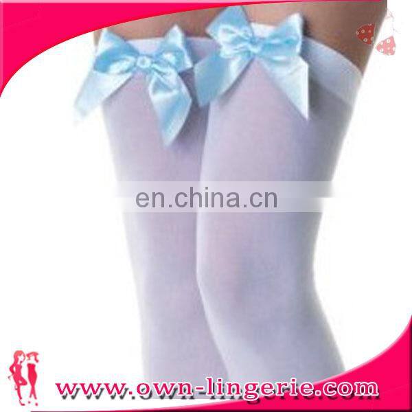 Women Knee High Casual Socks Striped Cotton Stockings